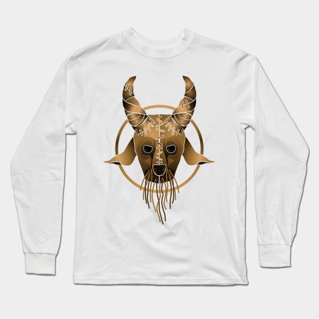 Scarecrow mask Goat Long Sleeve T-Shirt by DappyStitch